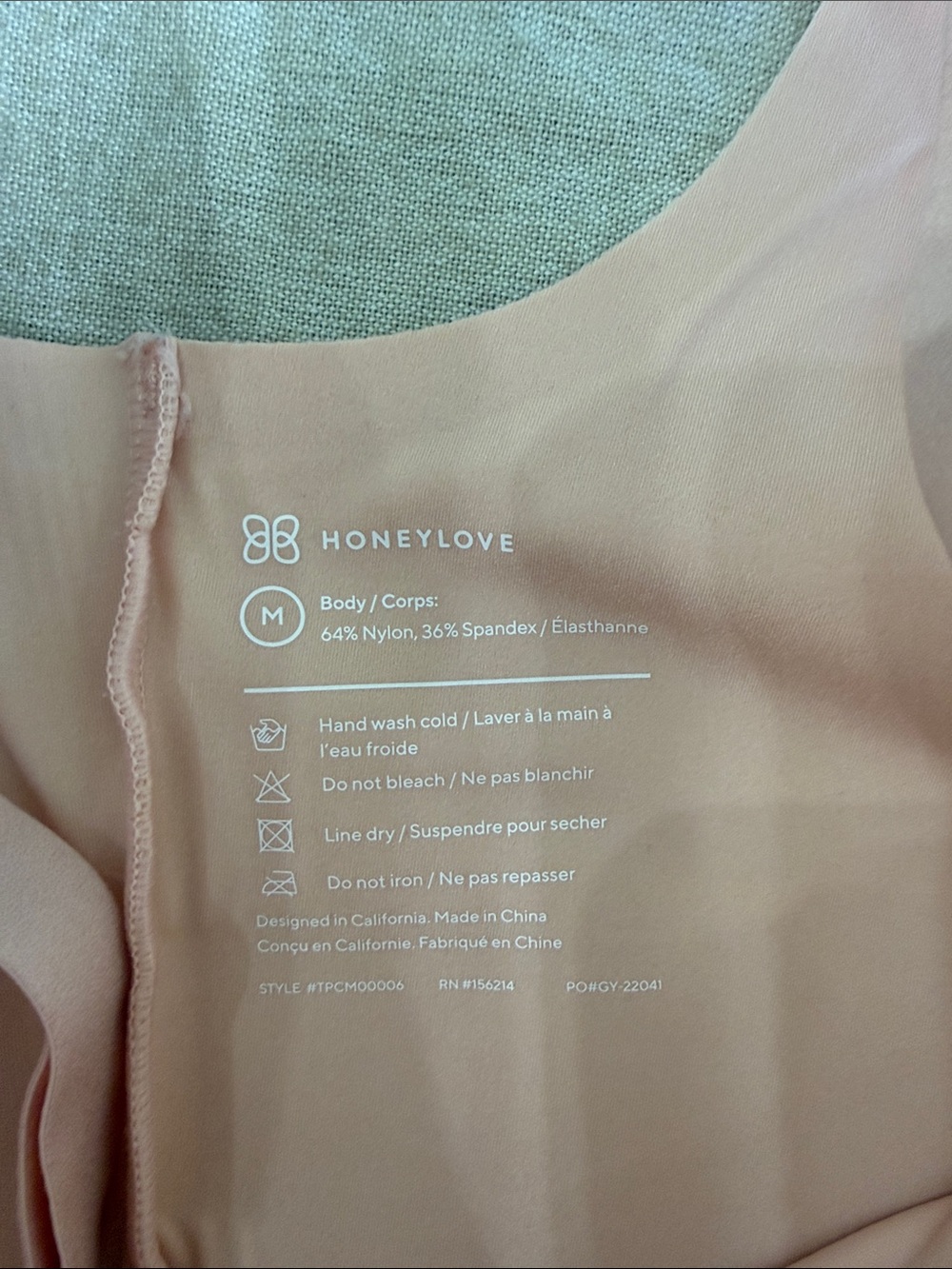 Honeylove LiftWear Cami Shapewear Tank Nude Pink Blush Medium M Removable Pads - Picture 2 of 6